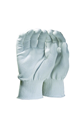 GLOVE POLY WHITE 13 GAXYARN SKYBLUE OE WASH S - Latex, Supported